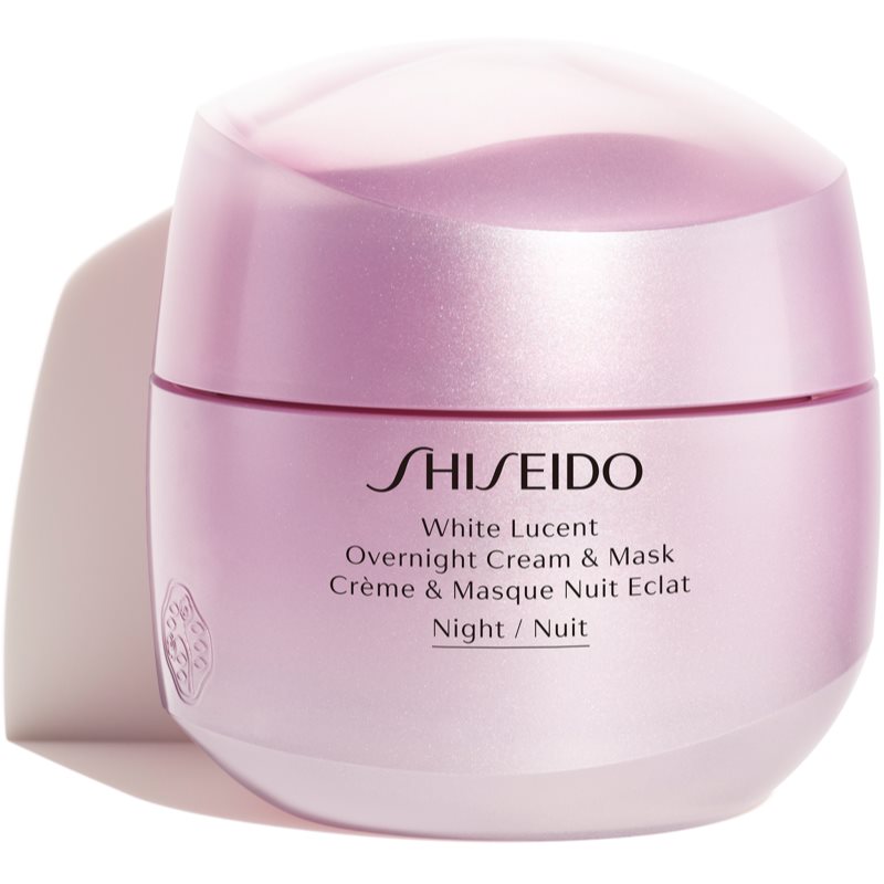Shiseido White Lucent Overnight Cream & Mask éjszakai hidratáló maszk és krém a pigment foltok ellen 75 ml-Eredeti