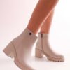 Shoeberry Women's Aycen Beige Skin Boots