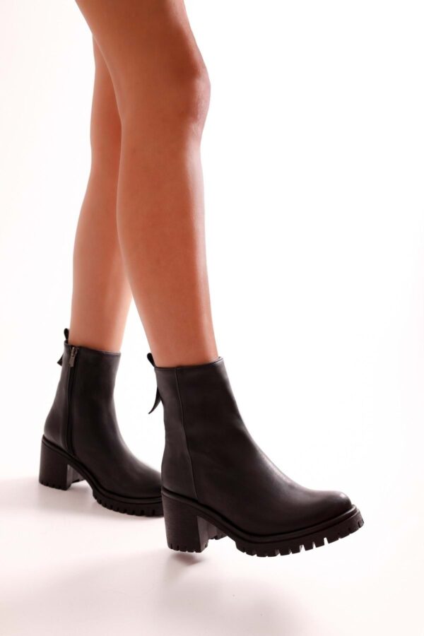 Shoeberry Women's Marlo Black Leather Boots