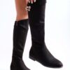 Shoeberry Women's Meroni Black Suede Buckled Boots