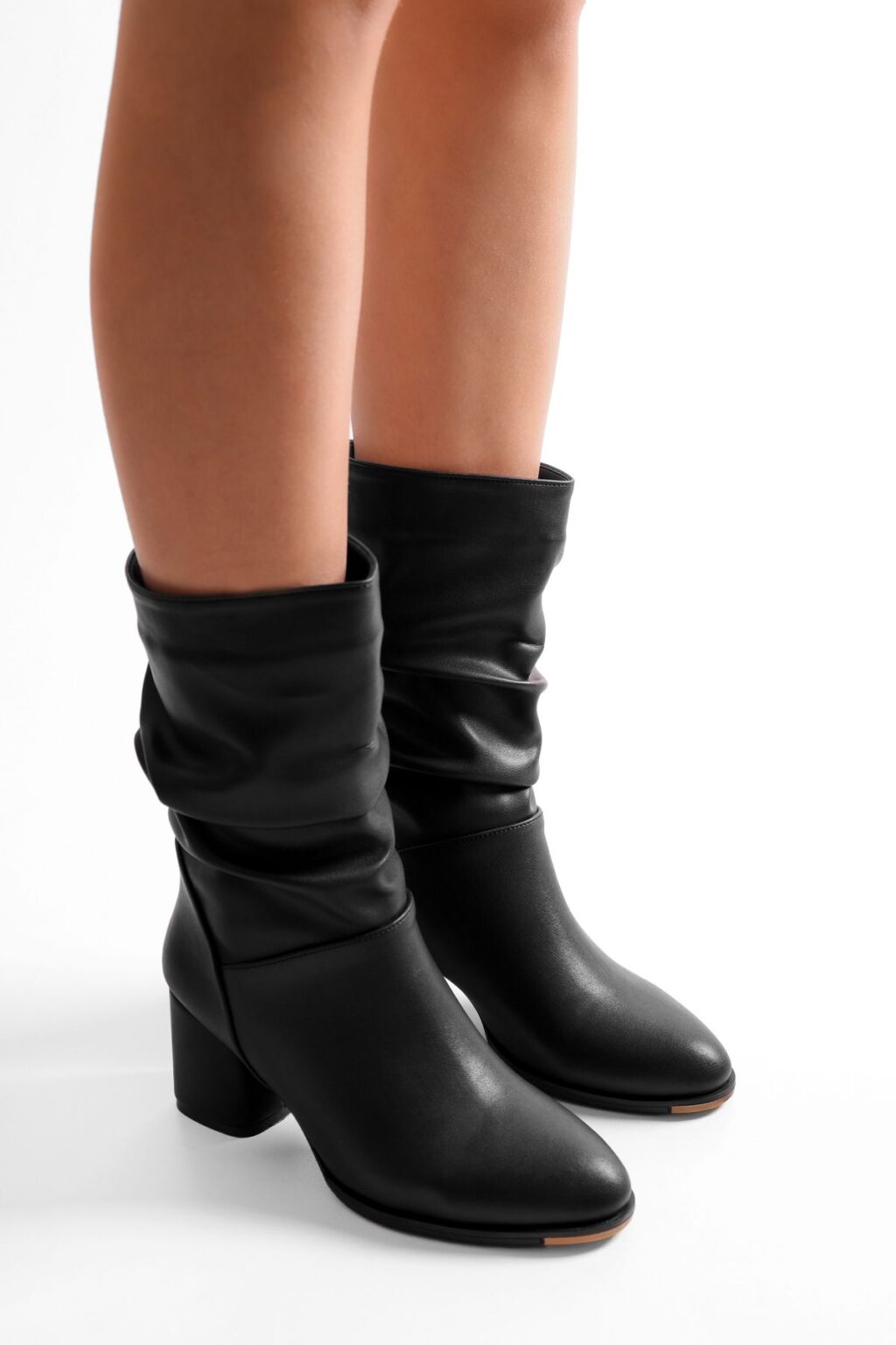 Shoeberry Women's Nollie Black Heels & Ankle Boots