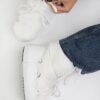 Shoeberry Women's Snowie White Patent Leather Fur Lined Plush Snow Boots