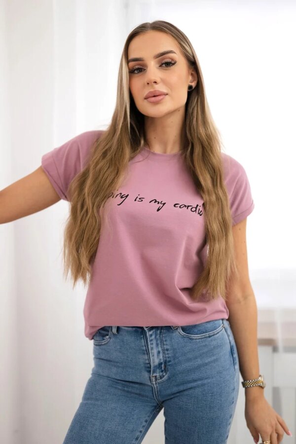 Shopping blouse is my cardio navy pink