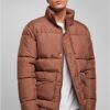 Short Puffer Jacket - Brown