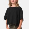 Short girls' shirt kimono black