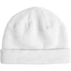 Short knit beanie white