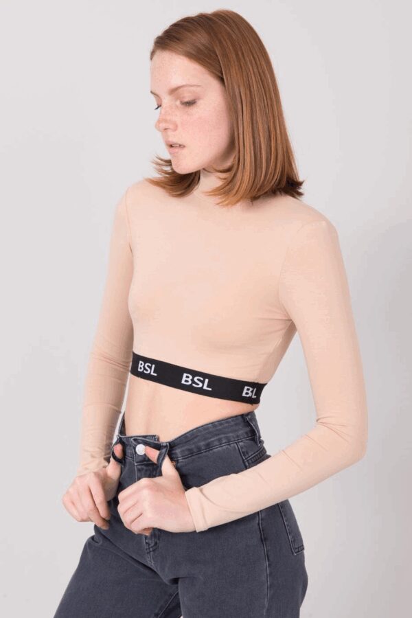Short top BSL Beige turtleneck