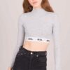 Short top BSL grey turtleneck
