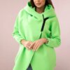 Short zip sweatshirt green neon