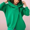 Short zip sweatshirt light green