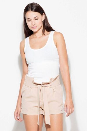 Shorts with elastic waist Katrus beige Shorts with elastic waist Katrus beige