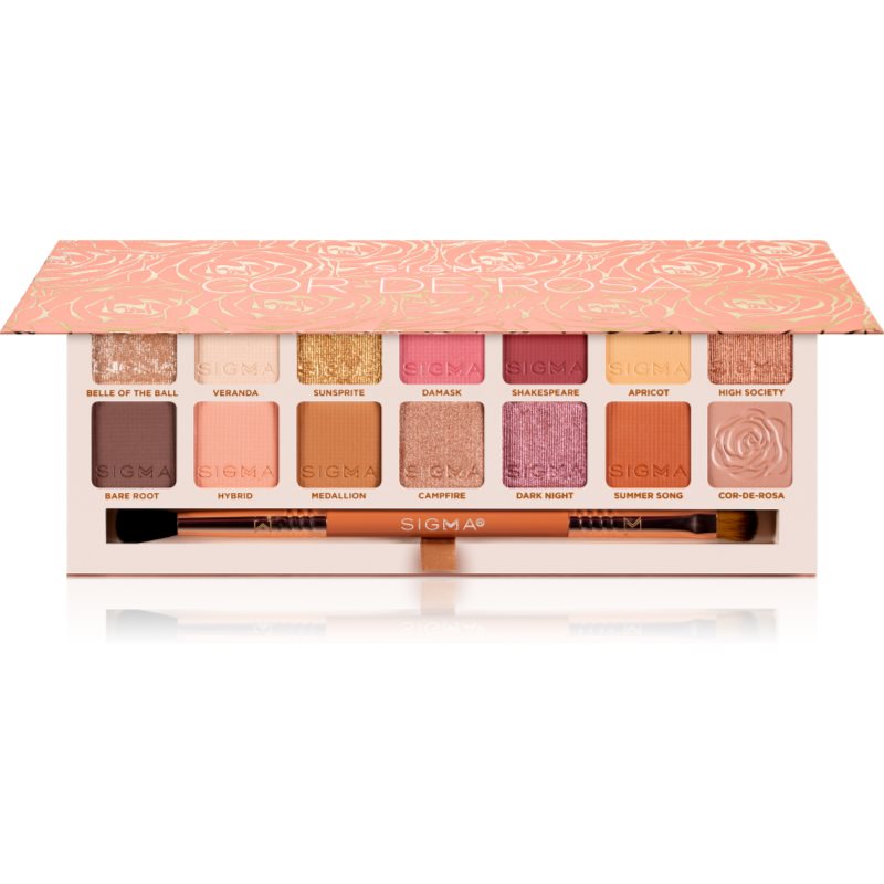 Sigma Beauty Cor-de-Rosa Eyeshadow Palette szemhéjfesték paletta ecsettel 16.24 g-Eredeti