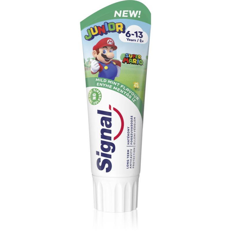 Signal Junior fogkrém gyermekeknek 6 - 13 - Super Mario 75 ml