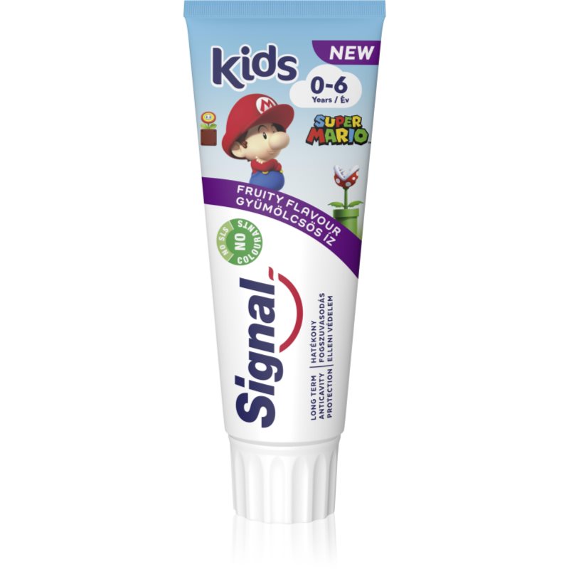 Signal Kids fogkrém gyermekeknek születéstől kezdődően 0 - 6 - Super Mario 75 ml