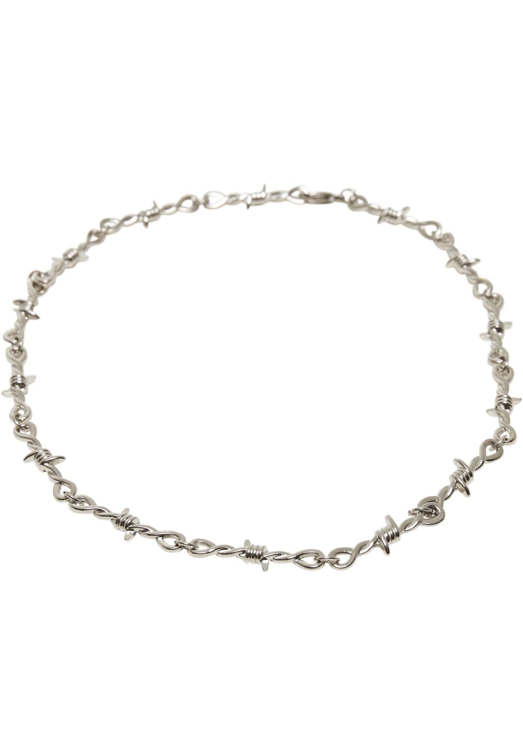 Silver Barbed Wire Necklace