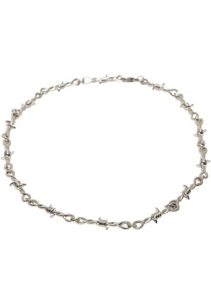 Silver Barbed Wire Necklace
