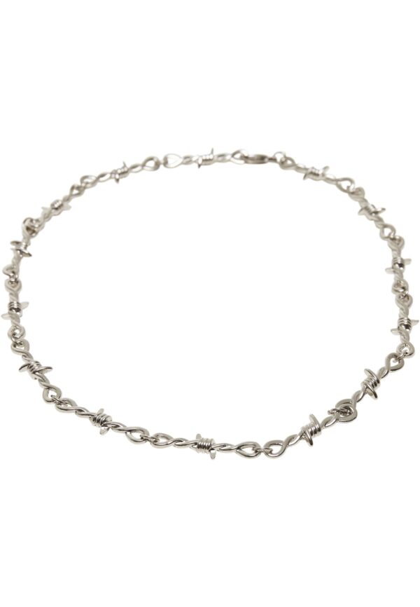 Silver Barbed Wire Necklace