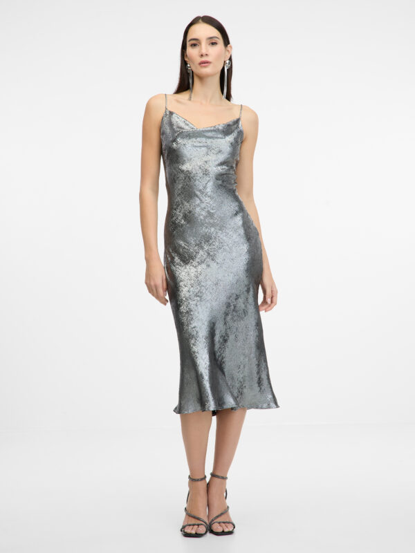 Silver women's dress with straps ORSAY - Women's