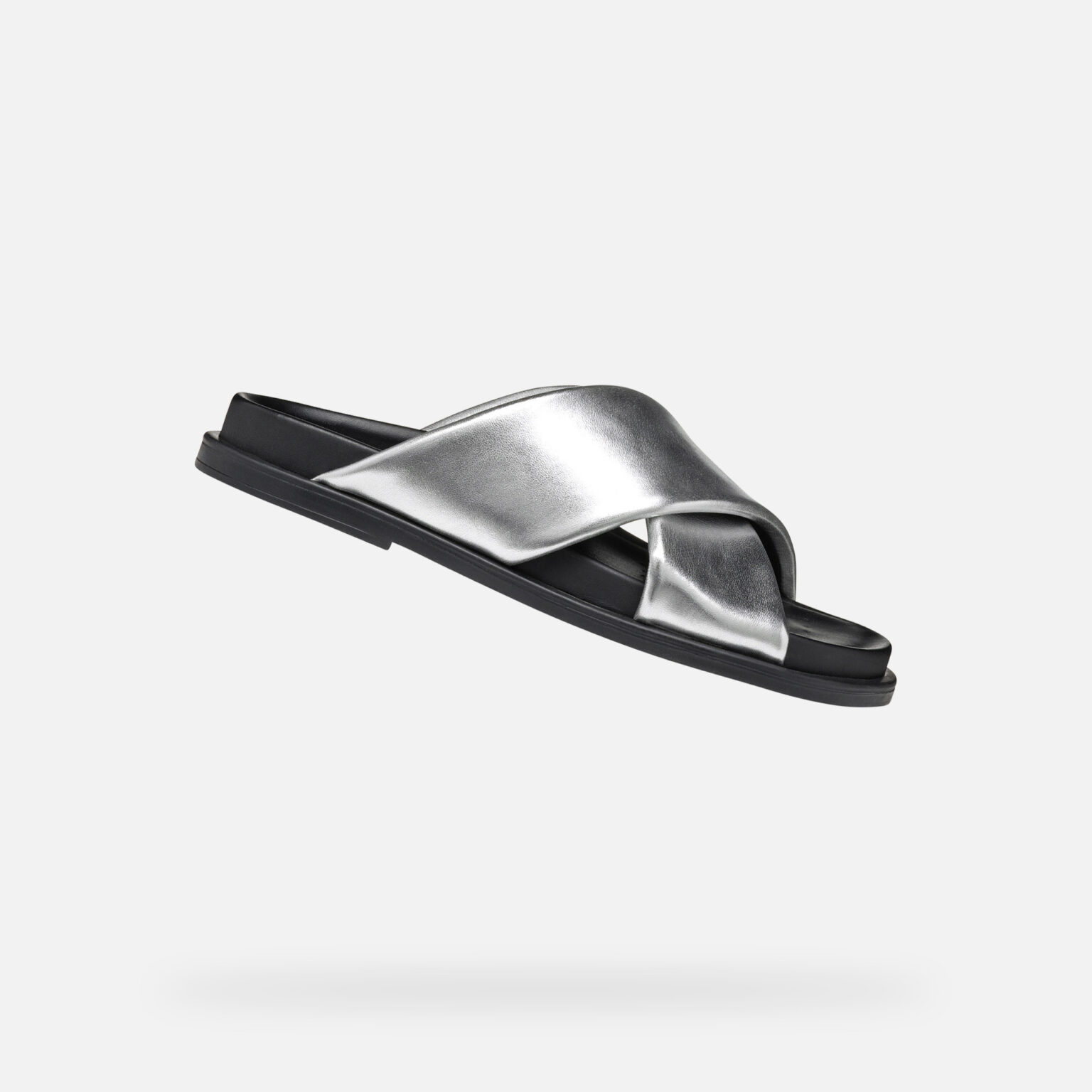 Silver women's slippers Geox Adelash - Women's