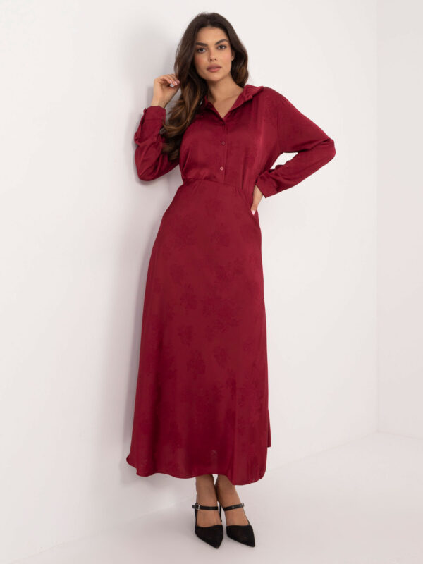 Skirt-DHJ-SD-19293.67-burgundy
