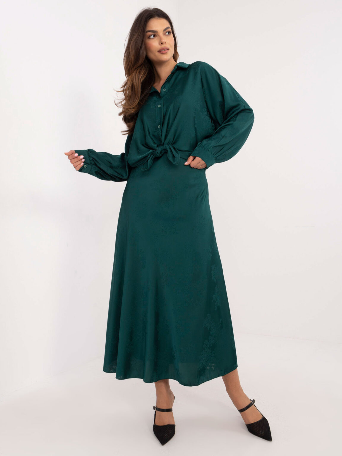 Skirt-DHJ-SD-19293.67-dark green