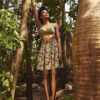 Skirt with a floral print