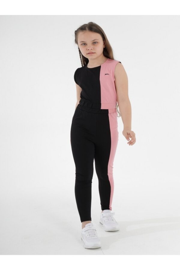 Slazenger Dimas Girls Tracksuit Suit Black
