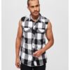 Sleeveless shirt white/black
