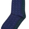 Small Multicolor Dots Socks 2 Pack Black/Navy Blue/Multicolor
