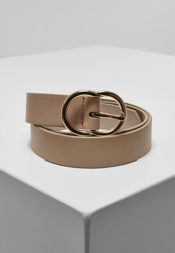 Small chain mail belt with buckle beige