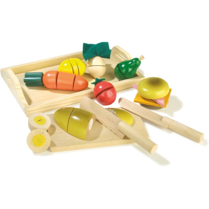 Small foot Cuttable Lunch Set játékkészlet fából készült 3 y+ 10 db-ár