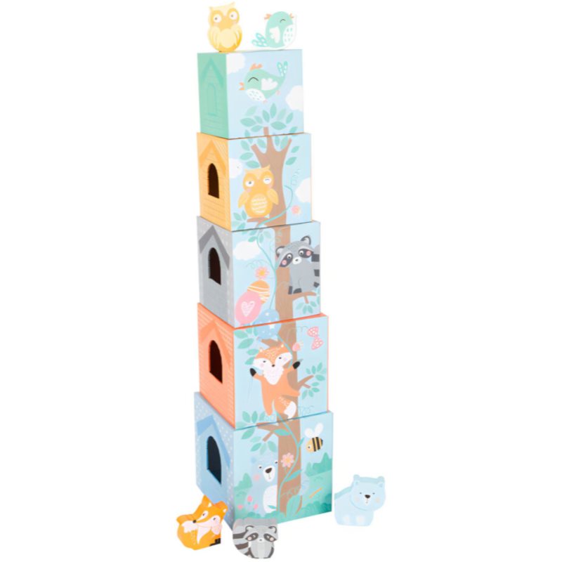 Small foot Stacking Tower Pastel Animals toronyépítő játék 12m+ 10 db-ár