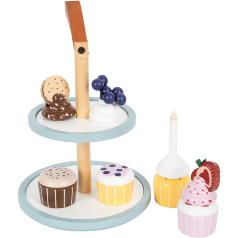 Small foot Tasty Cupcake Display Tray játékkészlet fából készült 3 y+ 13 db-ár