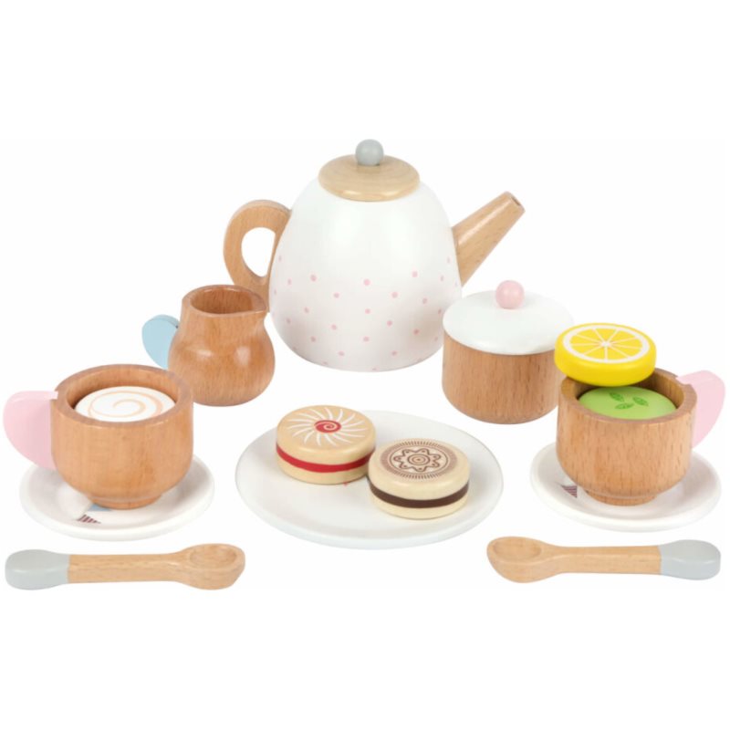 Small foot Wooden Tea Set with Cookies játékkészlet fából készült 3 y+ 17 db-ár