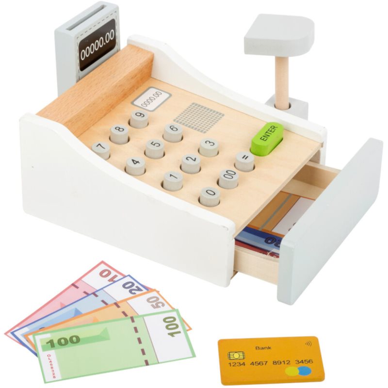 Small foot Wooden Toy Cash Register White játék fából készült 3 y+ 1 db-ár