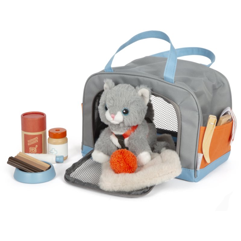 Small foot by Legler Small Foot Plush Cat Care Set Animals Pastel plüss játék 2y+ 1 db