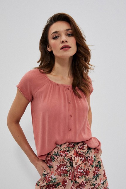 Smooth viscose blouse