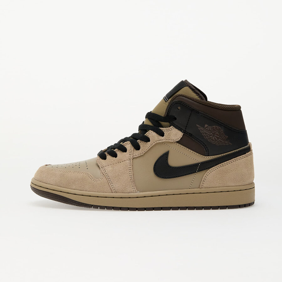 Sneakers Air Jordan 1 Mid Khaki/ Black-Baroque Brown EUR 41-alacsony-ár