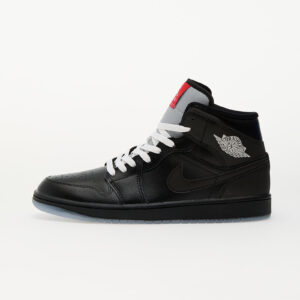 Sneakers Air Jordan 1 Mid Se Black/ Black-White-Wolf Grey-Fire Red-Mtlc Silver EUR 40-alacsony-ár