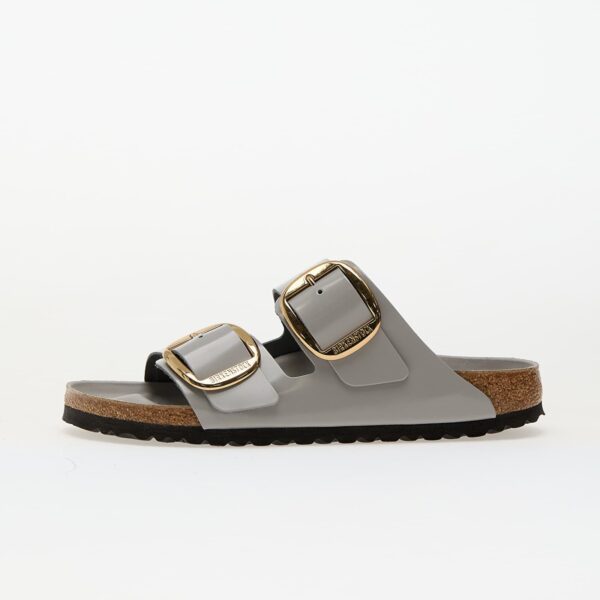 Sneakers Birkenstock Arizona Big Buckle Natural Leather Patent High-Shine Stone Coin EUR 36-alacsony-ár