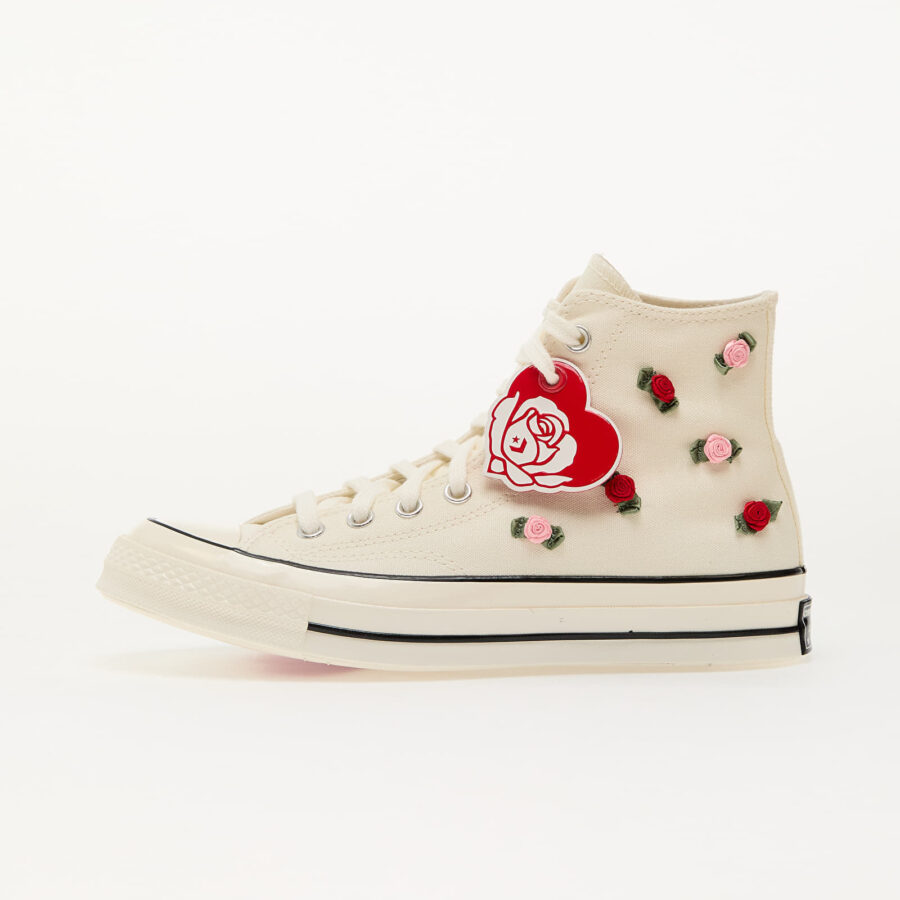 Sneakers Converse Chuck 70 Valentine's Day Hi Egret/ Red EUR 38-alacsony-ár