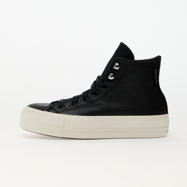 Sneakers Converse Chuck Taylor All Star Lift Platform Water Repellent Leather Black/ Black/ Egret EUR 36-alacsony-ár