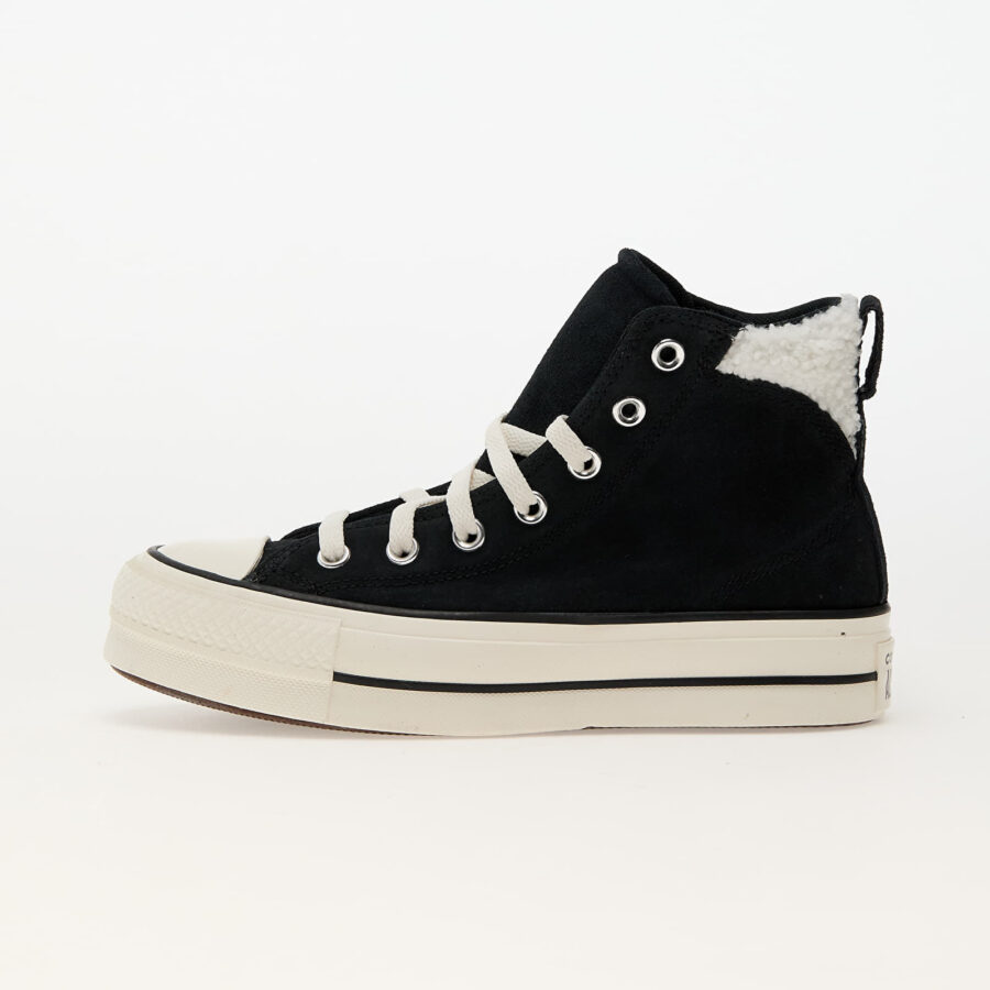 Sneakers Converse Chuck Taylor All Star Puff Lift Cozy Platform Black/ Egret/ Black EUR 37.5-alacsony-ár