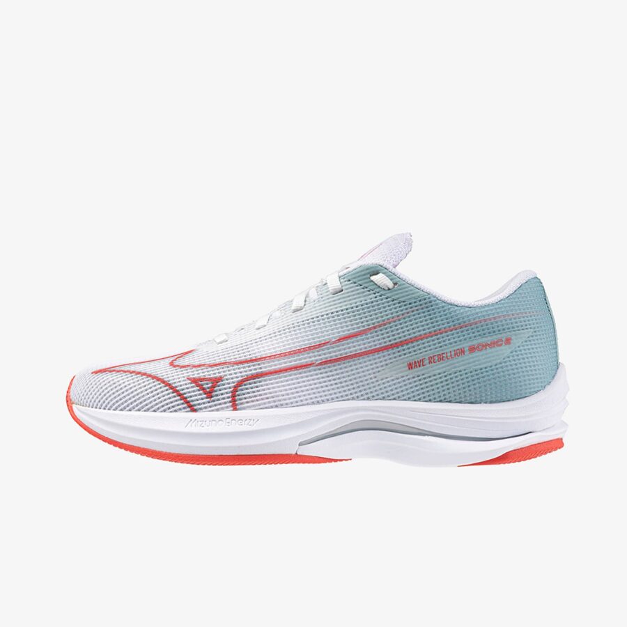 Sneakers Mizuno Wave Rebellion Sonic 2 White/ Cayenne/ Gray Mist EUR 39-alacsony-ár