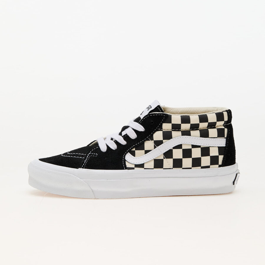 Sneakers Vans Sk8-Mid Reissue 83 LX Checkerboard Black/ Off White EUR 36-alacsony-ár