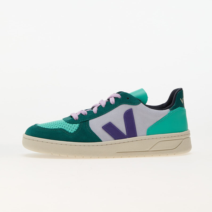 Sneakers Veja W V-10 Suede Multico-Swan/ Purple/ Pierre EUR 36-alacsony-ár