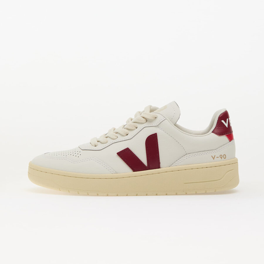 Sneakers Veja W V-90 O.T Leather Ex-White_Marsala EUR 36-alacsony-ár