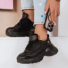 Sneakersy damskie na platformie CELESTIC czarne Dstreet