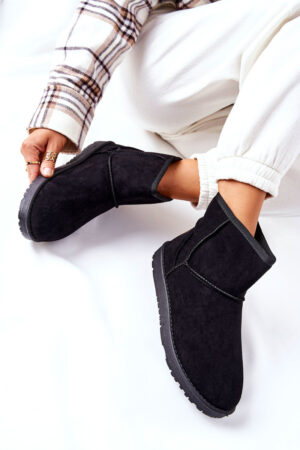 Snow Boots Isolated Fur Black Vicandi Snow Boots Isolated Fur Black Vicandi