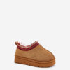 Snow boots children's ankle boots on a platform insulated with fur Camel Vilabria